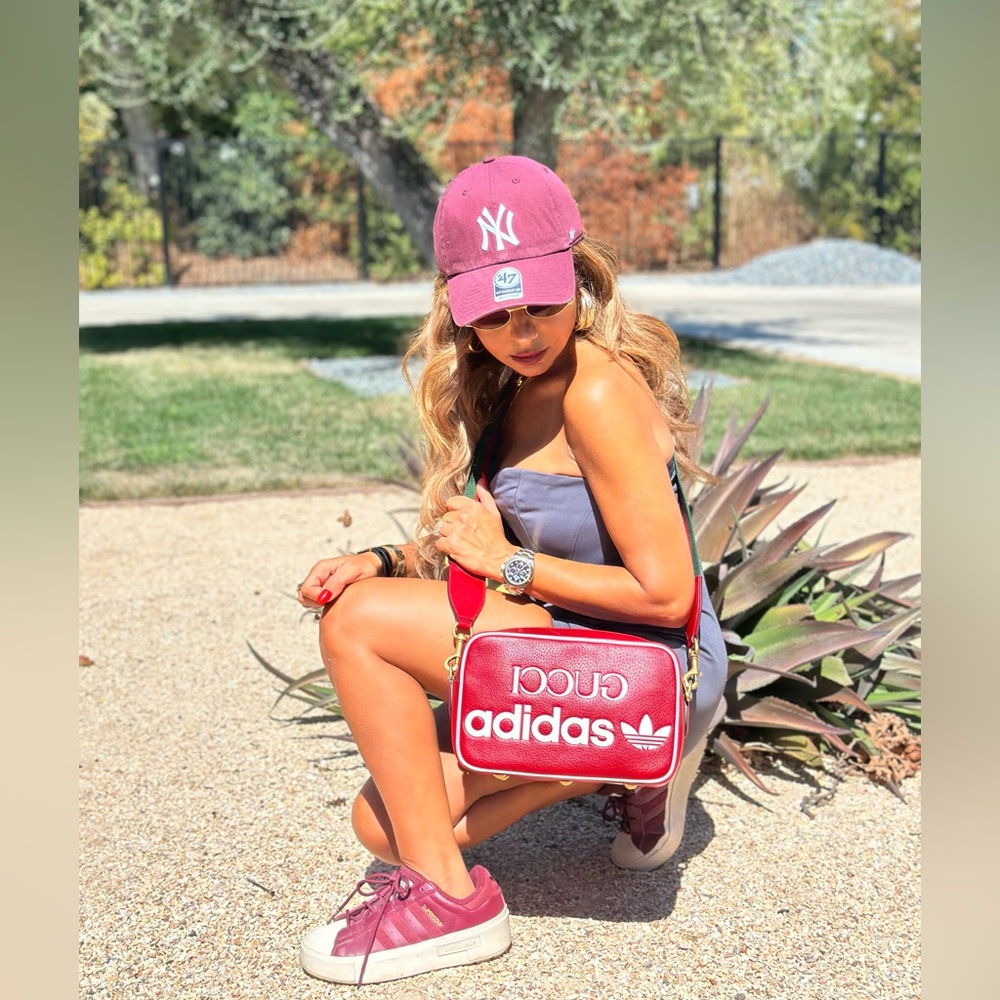 Gucci X Addidas Camera Bag Red Crossbody